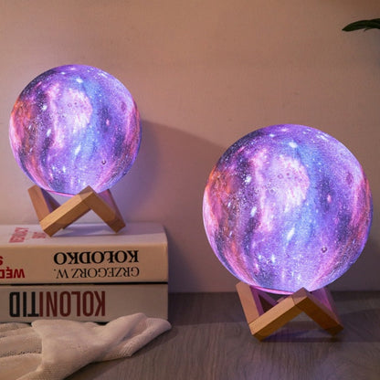 D5 Starry Moon Lamp – 3D LED Night Light with 16 RGB Colors, Remote & Touch Control