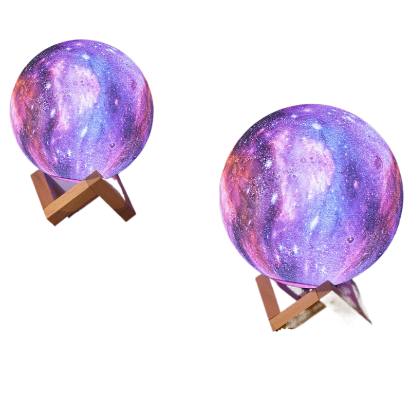 D5 Starry Moon Lamp – 3D LED Night Light with 16 RGB Colors, Remote & Touch Control