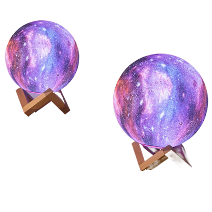 D5 Starry Moon Lamp – 3D LED Night Light with 16 RGB Colors, Remote & Touch Control