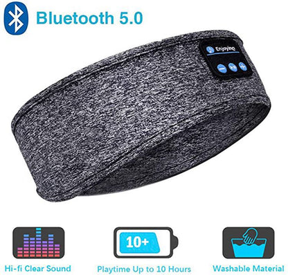 Bluetooth Sleep Headband – Wireless Music Eye Mask with Built-In Speakers & Mic, 10H Battery