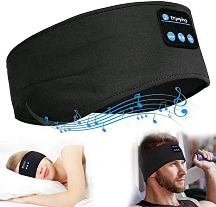 Bluetooth Sleep Headband – Wireless Music Eye Mask with Built-In Speakers & Mic, 10H Battery